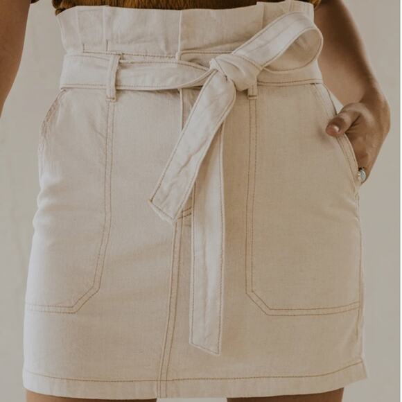 Free People Splendor In The Grass Skirt Paperbag Size 0 - Picture 2 of 9